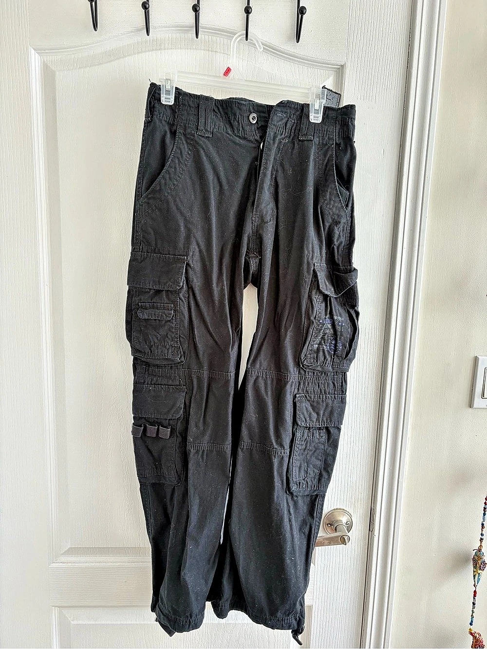 Vintage Italian Women's Black Cargo Pants